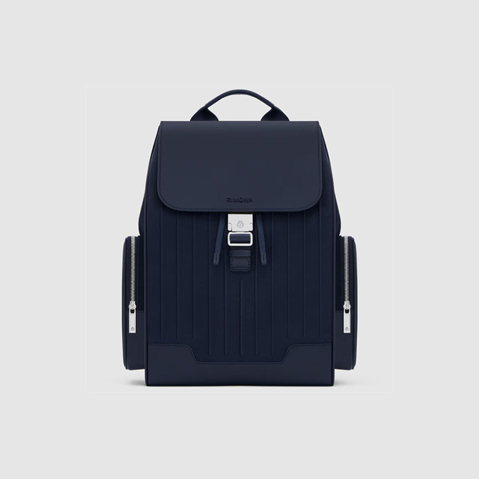 rimowa never still leather flap backpack
